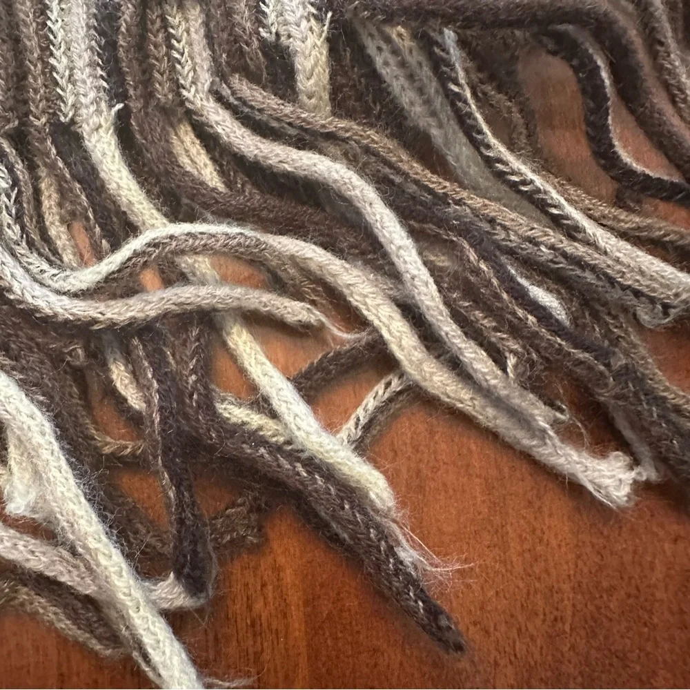 Joseph Abboud gray brown cream scarf